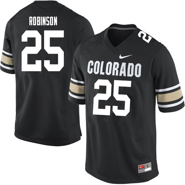 Men #25 Ray Robinson Colorado Buffaloes College Football Jerseys Sale-Home Black - Click Image to Close